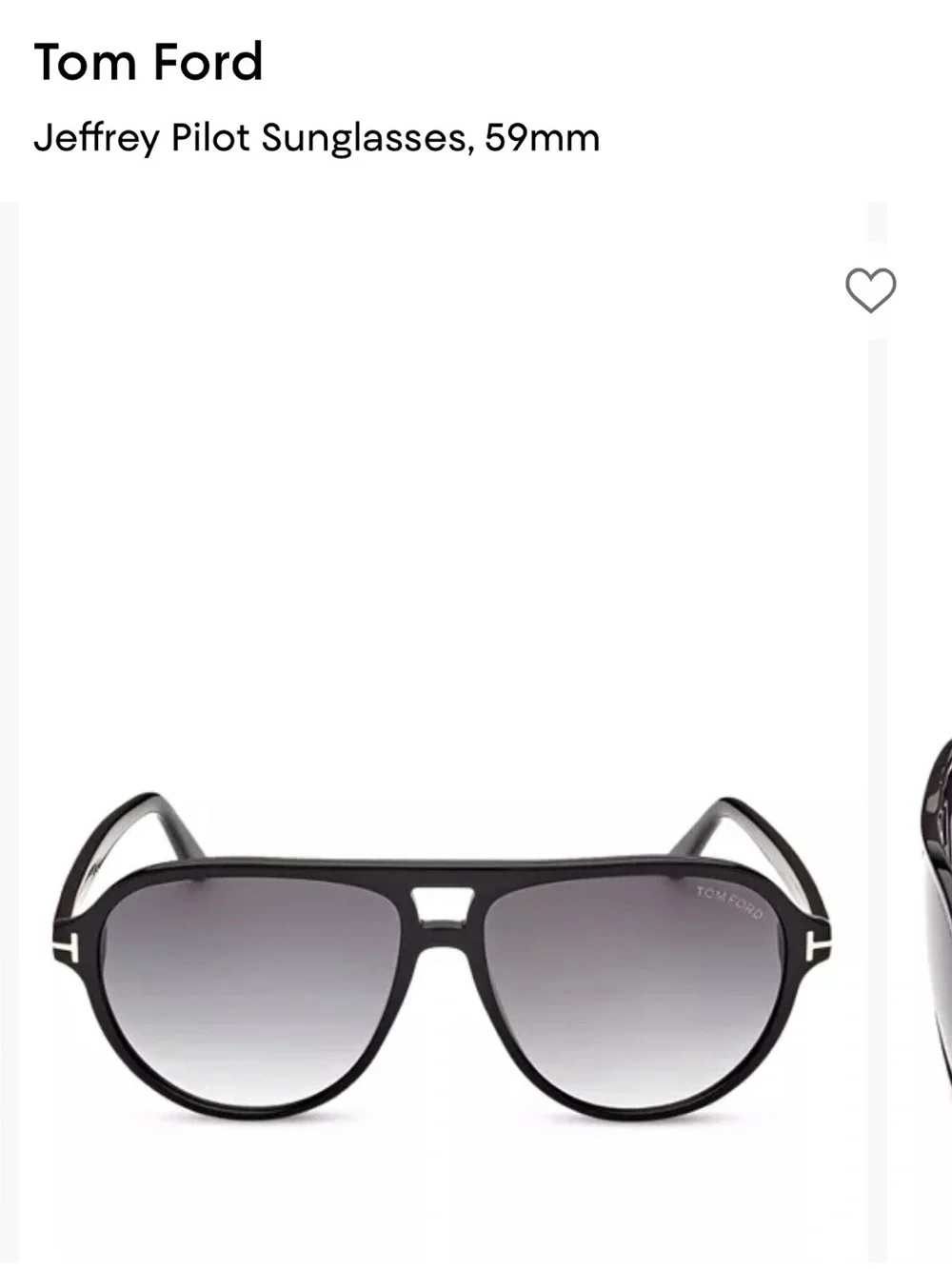 NWOT Tom Ford Black Frame Sunglasses with Dark Gradient Lenses WOMEN OR MEN